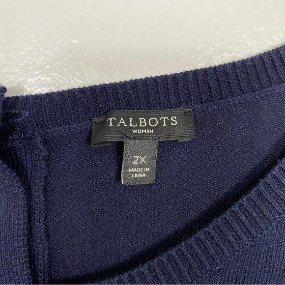 Talbots Navy Sweater with Dachshund Design - Picture 8 of 8